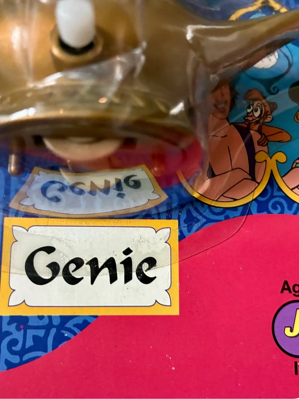 Disney’s Aladdin Genie of the Lamp Collectible Wind Ems Plastic Toy Vintage 1993